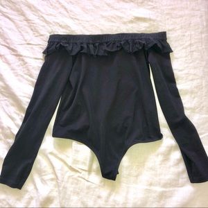 Misguided long sleeve black bodysuit